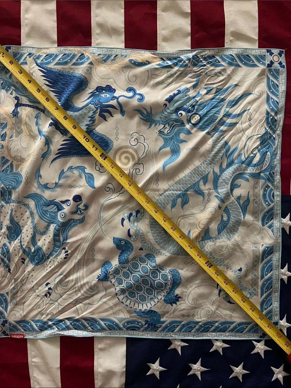 Faux silk handkerchief
